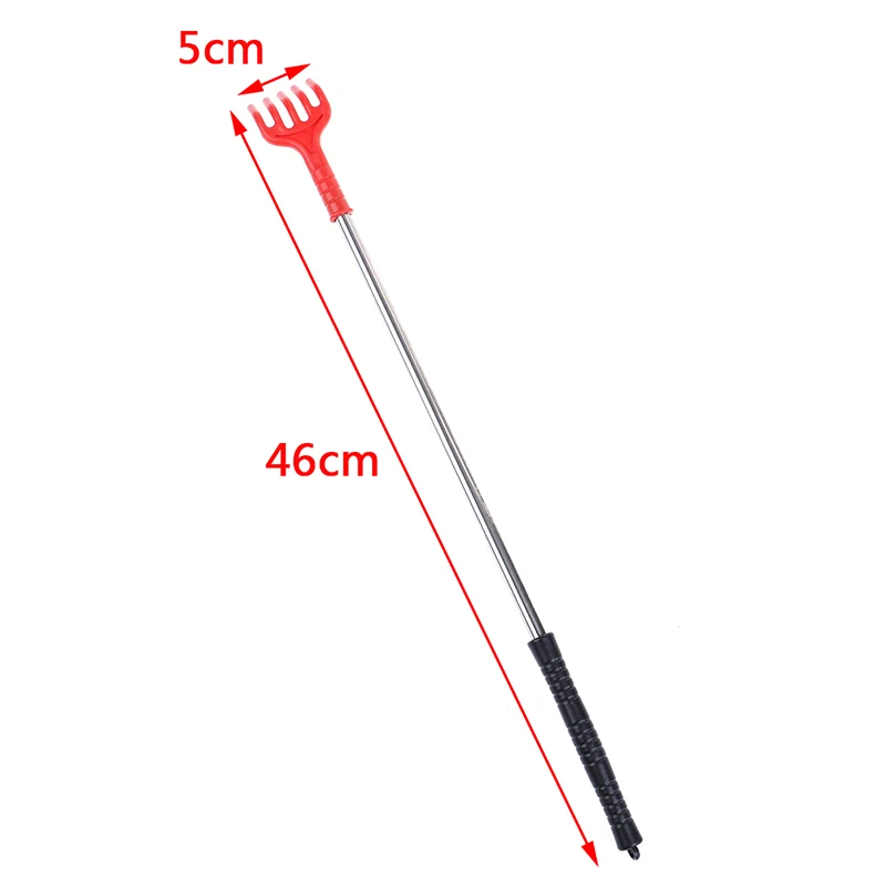 

1PCS Stainless Steel Back Scratcher Telescopic Portable Extend Itch Aid Scratch Tool With Soft Grip Random Adjustable Size