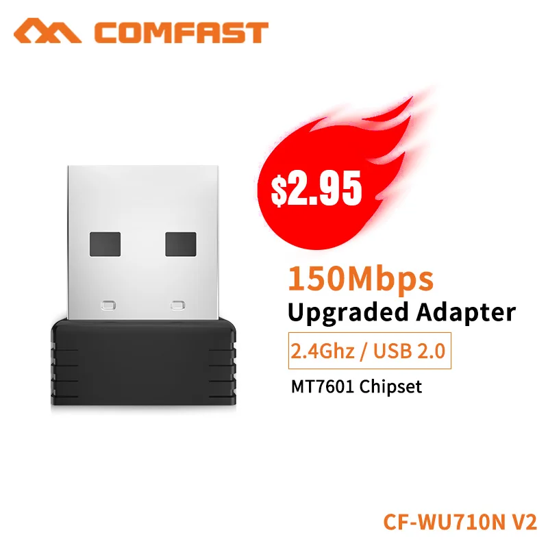 Мини USB Wi fi адаптер 2 4 ГГц 150 Мбит/с 802.11b/G/N|Сетевые карты| |