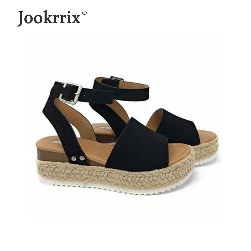 Jookrrix/ г.; женская летняя модная обувь на танкетке, увеличивающая рост; женские брендовые мягкие босоножки из искусственной кожи на платформе; удобные