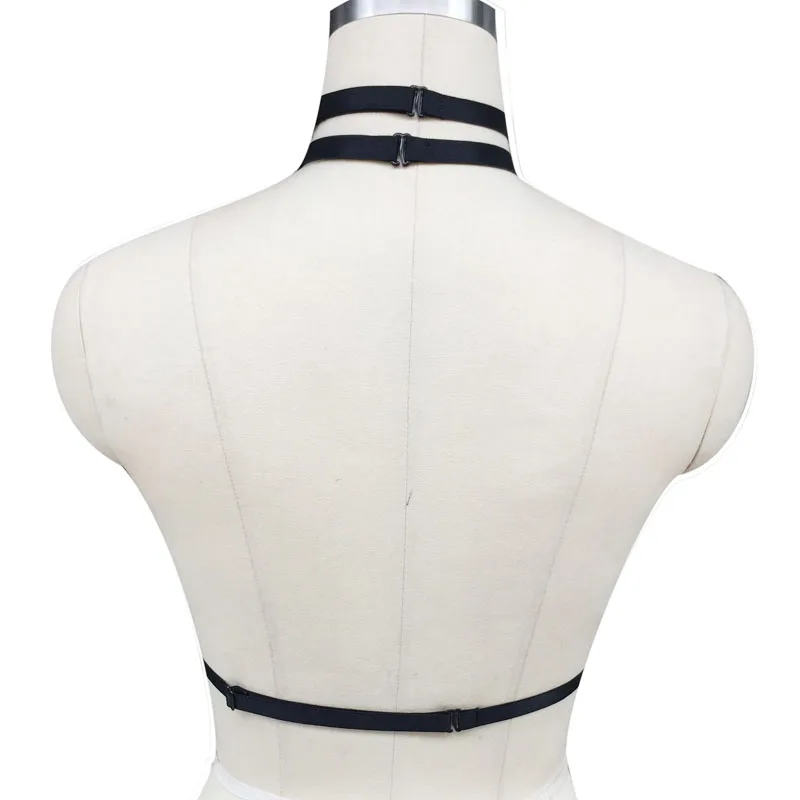 Экзотическая одежда черный женский бюстгальтер на бретельках готический стиль