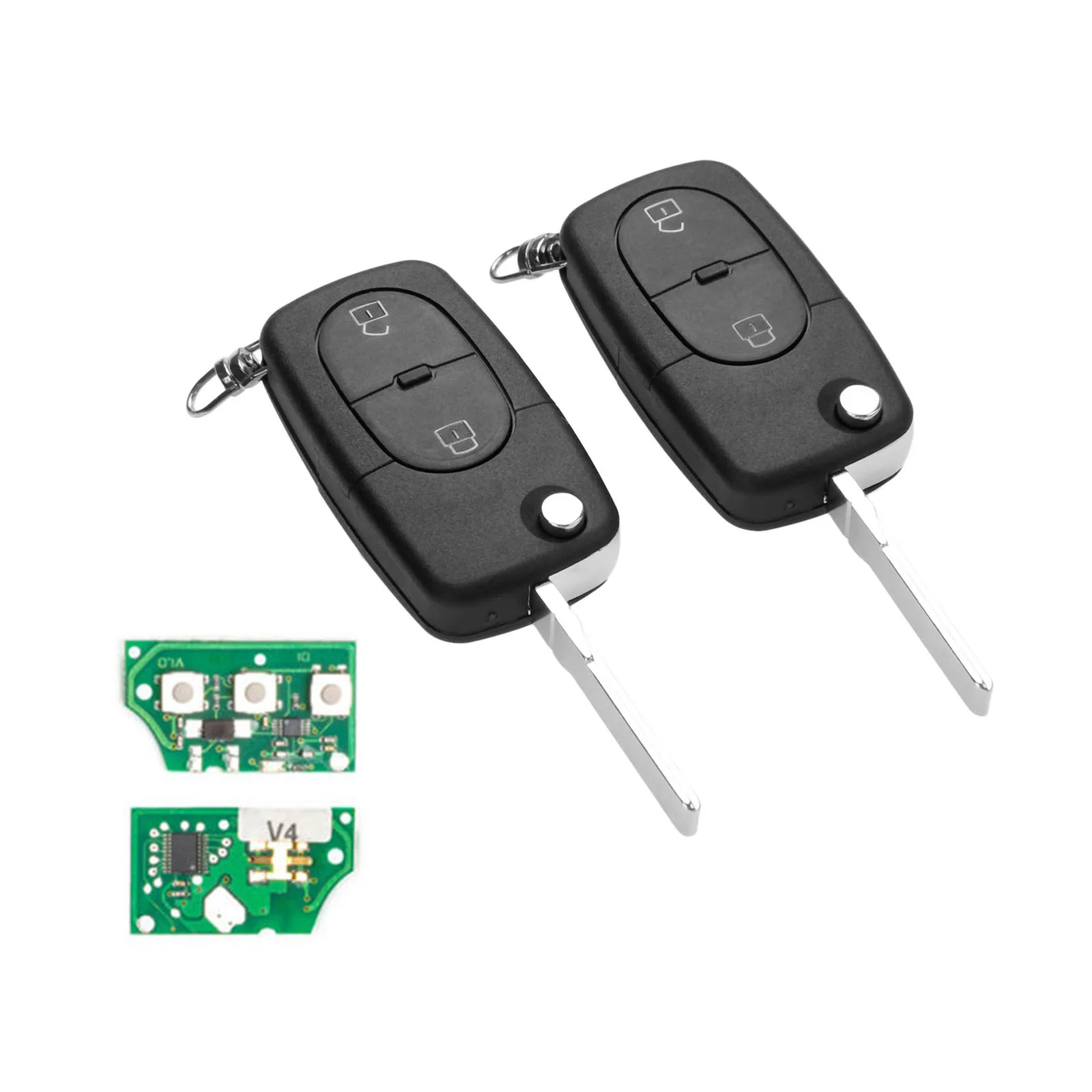 Yetaha 2 шт. кнопки дистанционного ключа 48 Чип для VW/Volkswagen ora Golf Passat Lupo Polo Skoda Seat 1J0 959 753