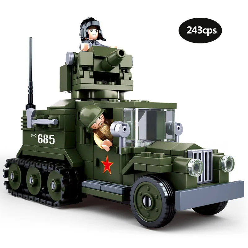 No original box Военная серия WW2 полугусеничная несущая битва Сталинграда Panzer IV, строительные блоки, игрушка для детей, подарки - Цвет: No original box
