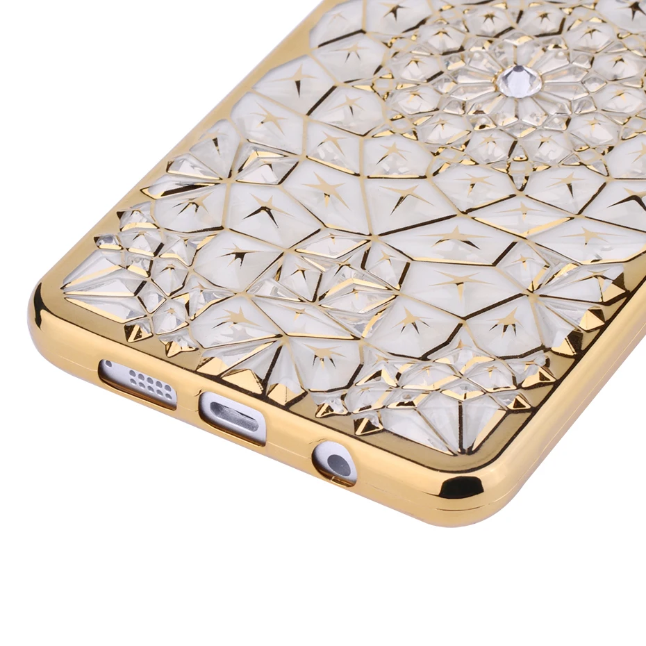 Dagudon Роскошные ТПУ Алмаз чехол для Samsung Galaxy A5 2016 A510F Bling золота мягкий Коке |