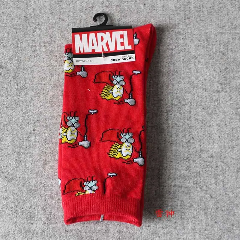 SMT-43-8 Герой комиксов Marvel General носки с героями мультфильмов Железный человек Капитан Америка до колена теплые Прошитые узор противоскользящие повседневные мужские носки - Цвет: SMT-43-8