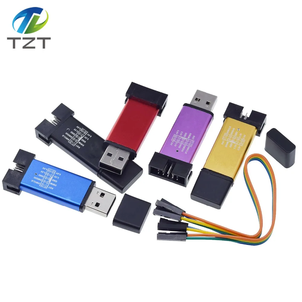 ST LINK Stlink ST-Link V2 Mini STM8 STM32 симулятор скачать программист Программирование с крышкой DuPont кабель ST LINK V2