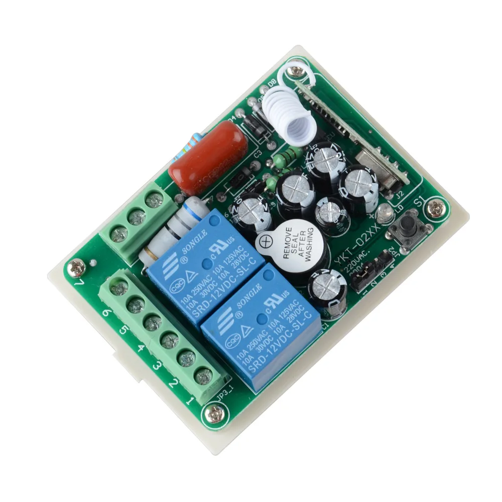 220V 2CH RF беспроводной пульт дистанционного управления с обучающим кодом M4T4L4