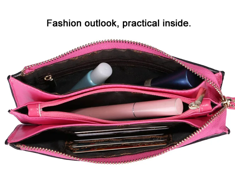 Hot! Fashion Europe Bags Women Handbag Candy Colors Wristlet Oil Wax Genuine Leather Evening Day Clutches Purse Wallet,CN-1366