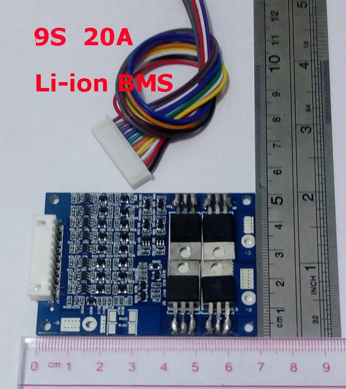 9S 20A Защитная плата литий полимерной батареи BMS/PCM/PCB для 9 Упаковок ионных