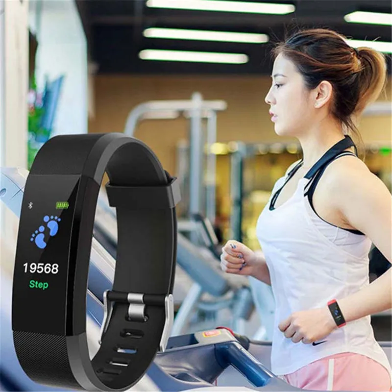 ID115Plus, умный браслет, Bluetooth, смарт-браслет, пульсометр, фитнес-трекер, 115 плюс, умный Браслет для Android IOS телефона