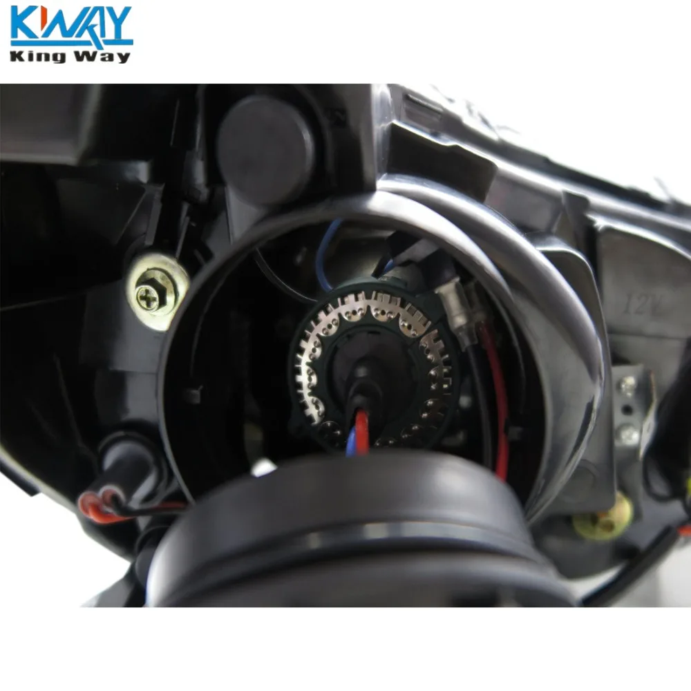 Бесплатная доставка King Way фары лампа для Mitsubishi Lancer EVO 2008 2016 LED Red Eye DRL|lamp for|lamp lamplamp