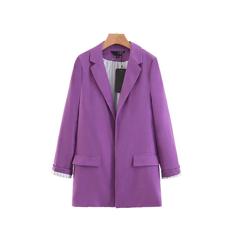 2018 элегантный офисный женский костюм милые цвета блейзер Женское пальто с