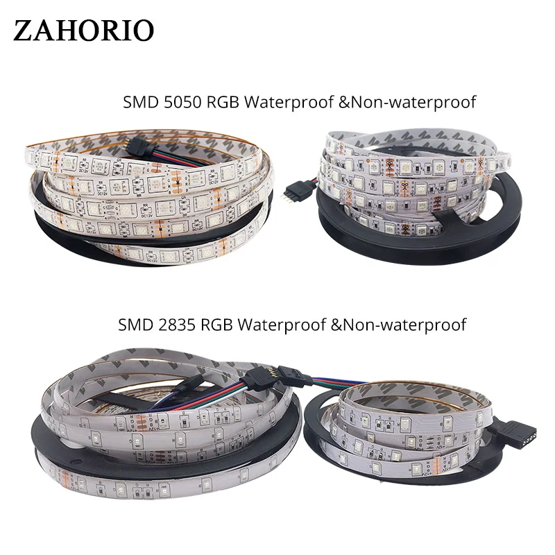 Фото DC12V 5050 2835 3528 Светодиодная лента светильник водонепроницаемый/IP20 RGB гибкий DC12V 5050 2835 3528 Светодиодная лента светильник водонепроницаемый/IP20 RGB гибкий