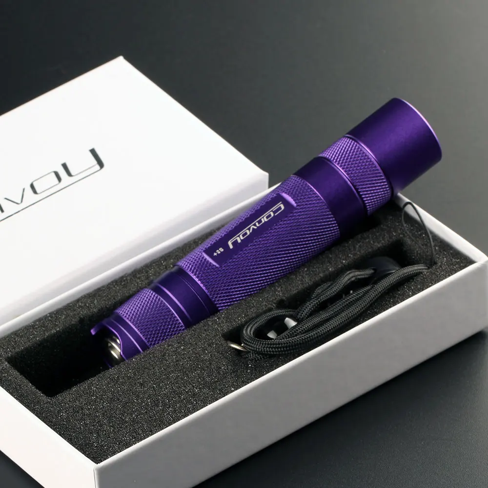 Фонарик Violet S2 + со светодиодной подсветкой XPL HI внутри и стеклом с покрытием ar