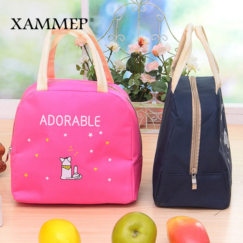 Lunch Bag Insulated Bags Portable Travel Picnic Storage Waterproof For Adult Kids Cooler Food Oxford Thermal Tote Xammep | Багаж и сумки