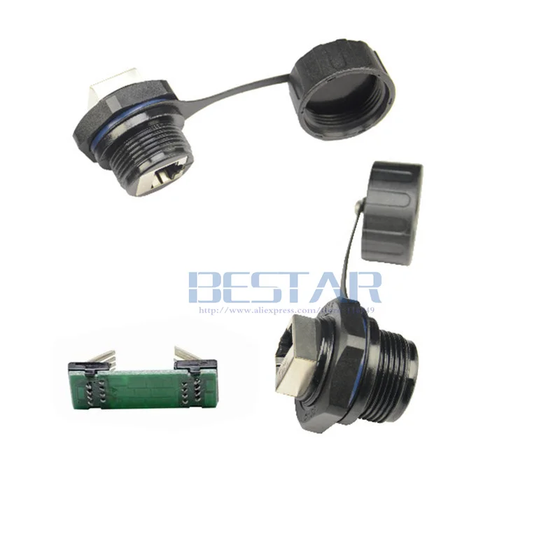 Водонепроницаемый RJ45 разъем Ethernet LAN RJ 45 CAT5 CAT 5E CAT6 6E female M25 прямое Экранирование