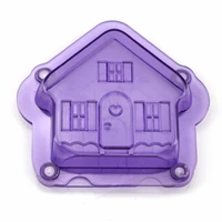 dcrt new design 3d house shape plastic chocolate mold diy handmade tool polycarbonate chocolate mould with magnet
