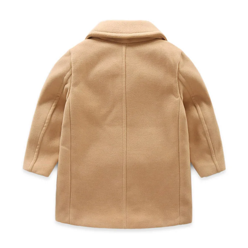 IMMDOS/детское зимнее шерстяное пальто для девочек детская теплая верхняя одежда с