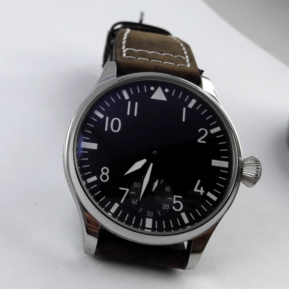 Мужские часы parnis 44 мм с черным циферблатом Special @ 6 6498|watch men|watch men watchwatch watch |