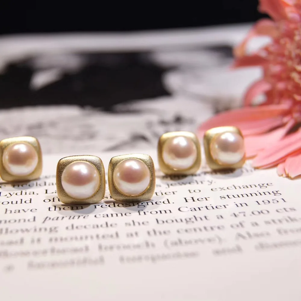 ANI/женские серьги гвоздики ручной работы из стерлингового серебра 925 пробы с