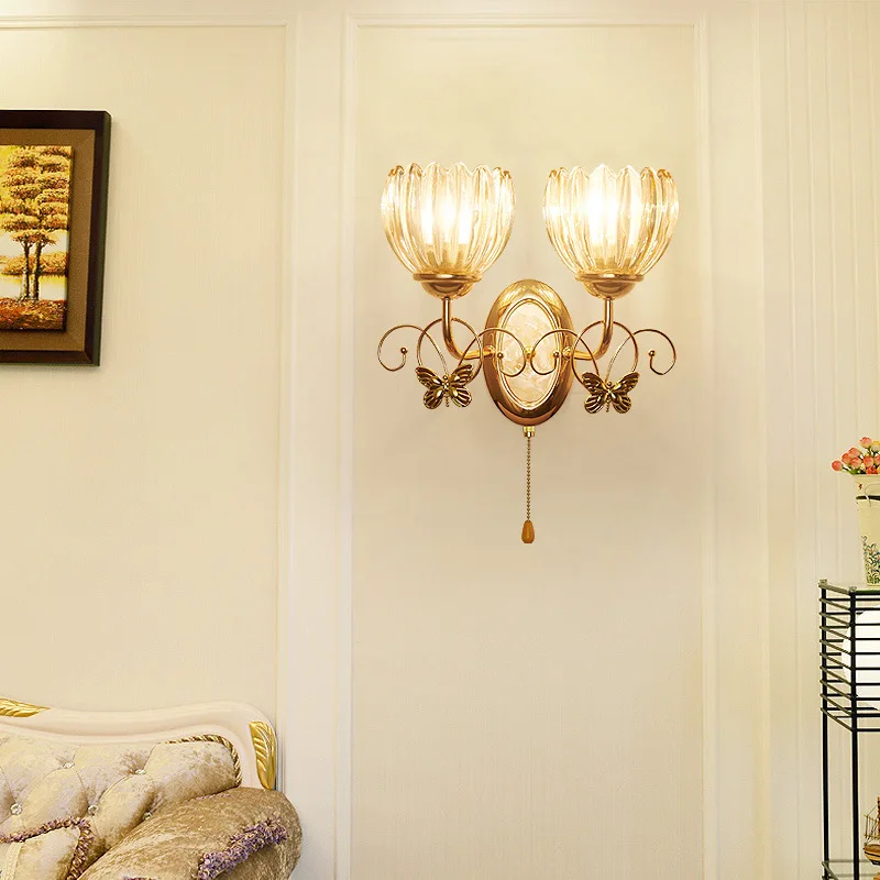 YOOK LED настенная лампа в европейском стиле для спальни прикроватная гостиной