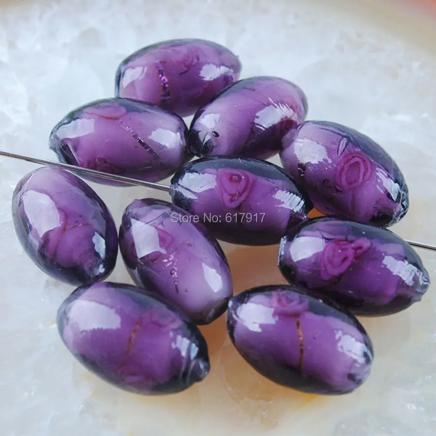 Free Shipping Dichroic Glass Gem Stone Rice 16x10MM Loose Beads For Making Jewelry 10PCS TBW305 | Украшения и аксессуары