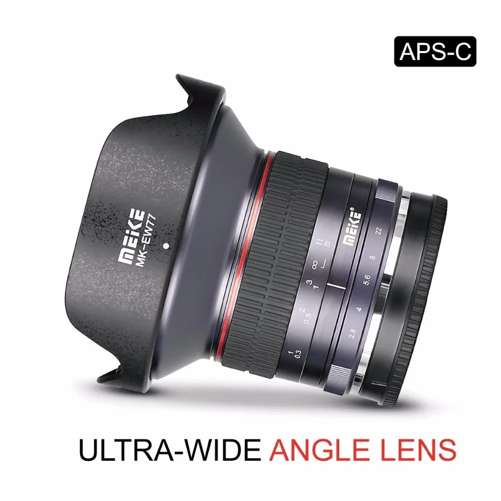 MEKE 12 мм f/2,8 Ультра широкоугольный фиксированный объектив для sony E mount A6000 A6500 A6300 A5100 A5000 NEX7 NEX6 NEX5n камера+ Бесплатный подарок