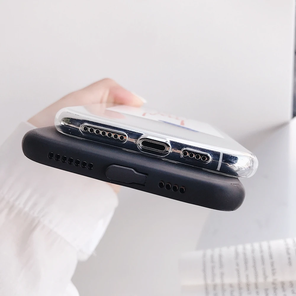 Для iPhone Xr прозрачный чехол печать IMD шаблон мобильный телефон водонепроницаемый