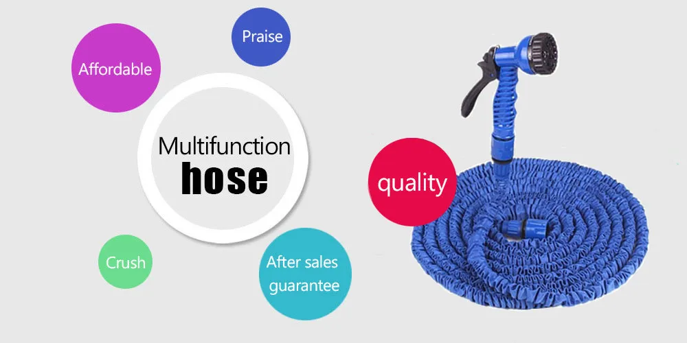 25FT-200FT садового шланга с возможностью расширения магия шланги для полива сад