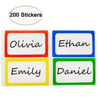 colorful plain name tag stickers peel and stick name badges border name labels for school office home can be used on cloth 32
