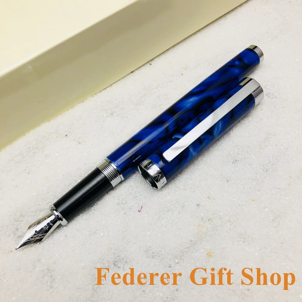 Перьевые ручки Jinhao L155 цветная металлическая подарочная Серебряная ручка с