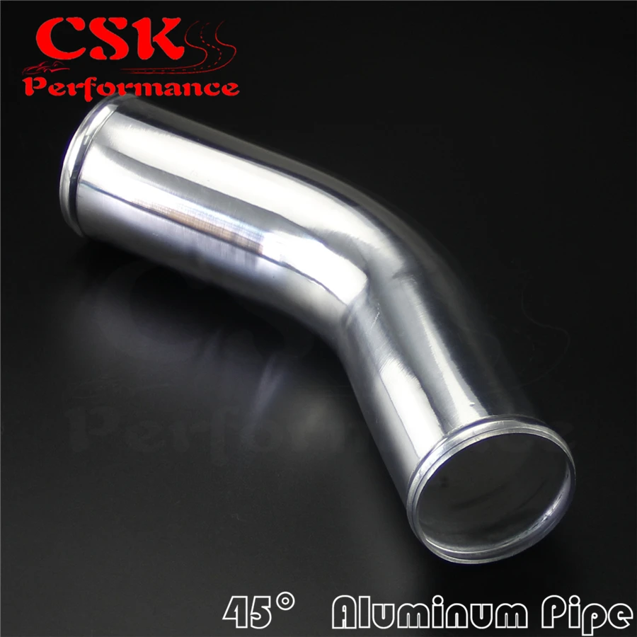 

60mm 2 3/8" inch 45 Degree Aluminum Turbo Intercooler Pipe Piping Tubing Length 300mm