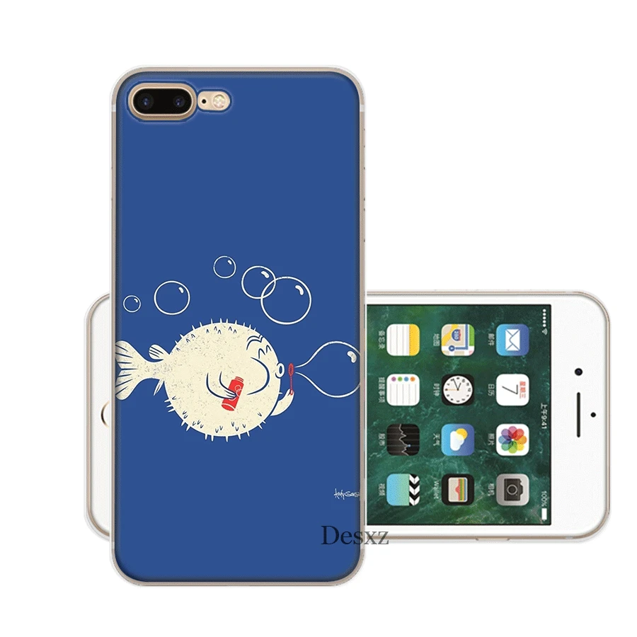 Mobile Phone Case Hard Cover for iPhone 11 Pro X XR XS Max 6 6s 7 8 Plus 5 5s SE Cartoon Dolphin | Мобильные телефоны и