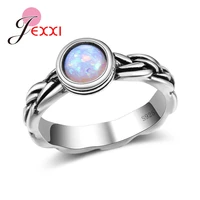fire opal ring for women anniversary engagement appointment statement jewelry s925 factory price birthday gift hot sale
