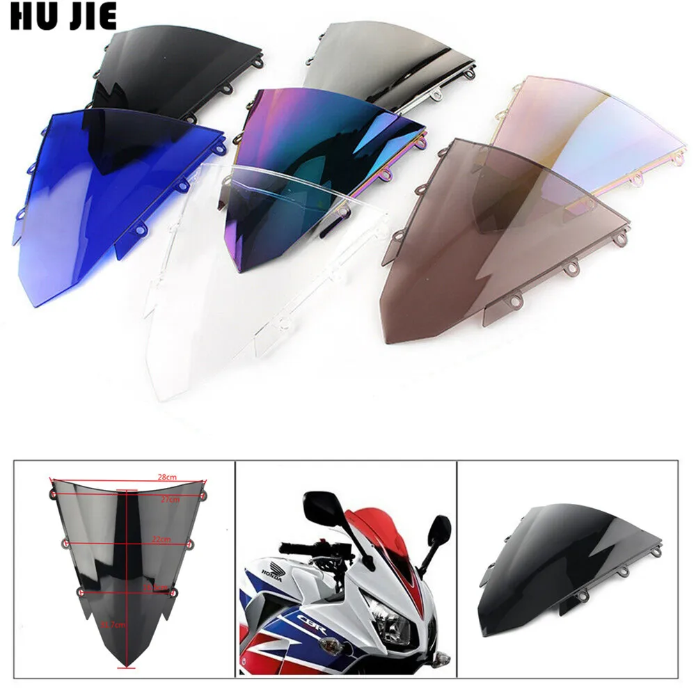 Лобовое стекло мотоцикла ветрового стекла экрана щит для HONDA CBR500R CBR 500 R 2014 2015 2016