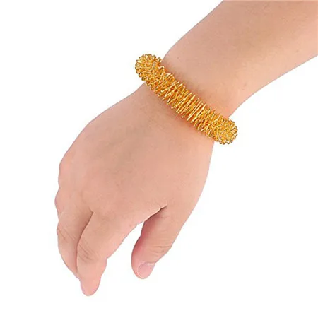 1 pcs Wrist ring Акупунктурный браслет Массажер для запястья поставки релаксации Нержавеющая сталь запястье руки и массажное кольцо для пальцев здравоохранение инструмент - Цвет: 1 pcs Wrist ring
