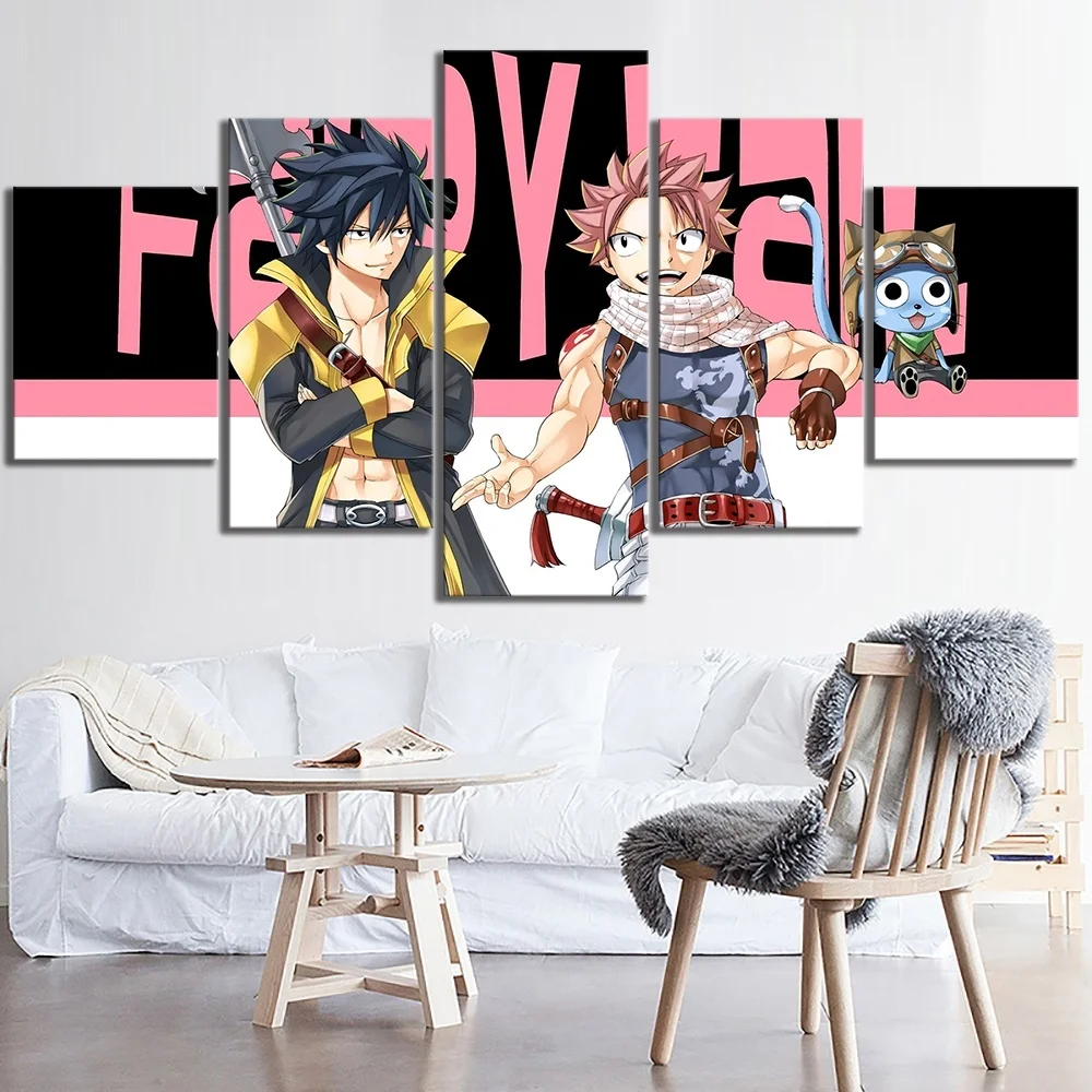 5 шт. Fairy Tail аниме плакат декоративные Картины в мультяшном стиле Wall Art Для Декор