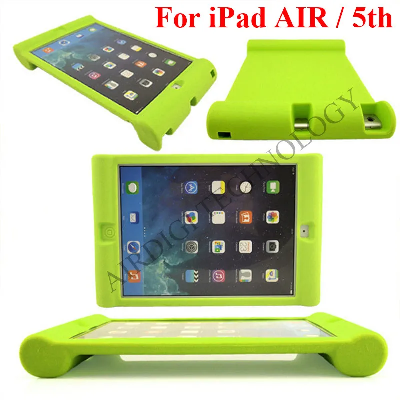 no kickstand Смарт-чехол с подставкой Чехол для iPad 5 iPad Air 1 чехол Дети дети Безопасный силиконовый для iPad Air 1 защитные чехлы конфеты цвета - Цвет: no kickstand