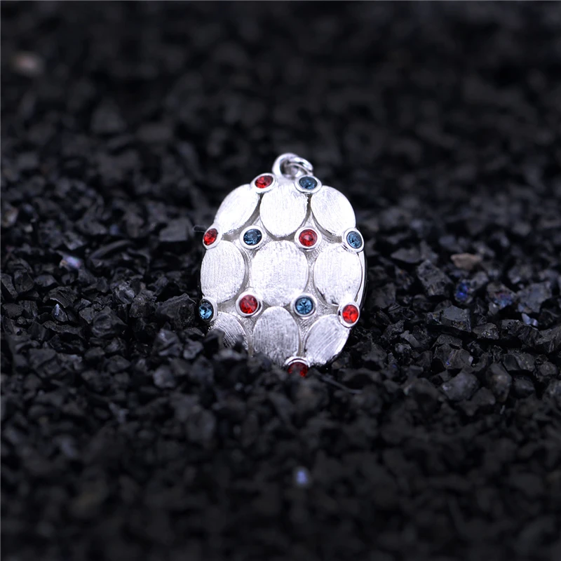 Матовая круглая подвеска из стерлингового серебра цветные Подвески с