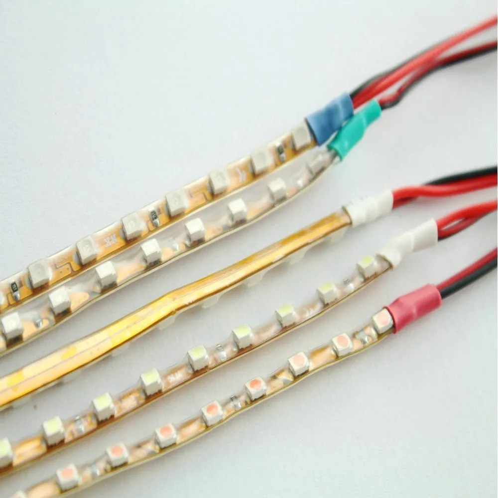 YSY 100pcs/lot 45CM 1210 SMD 45 LED 12V DRL Universal Car Flexible Eyebrow Strip Light Lamp Bar |