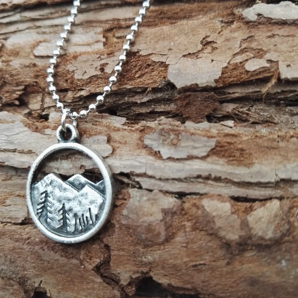 Комплект из 1 предмета Горный подвеска с пейзажем природы круг кулон любителей