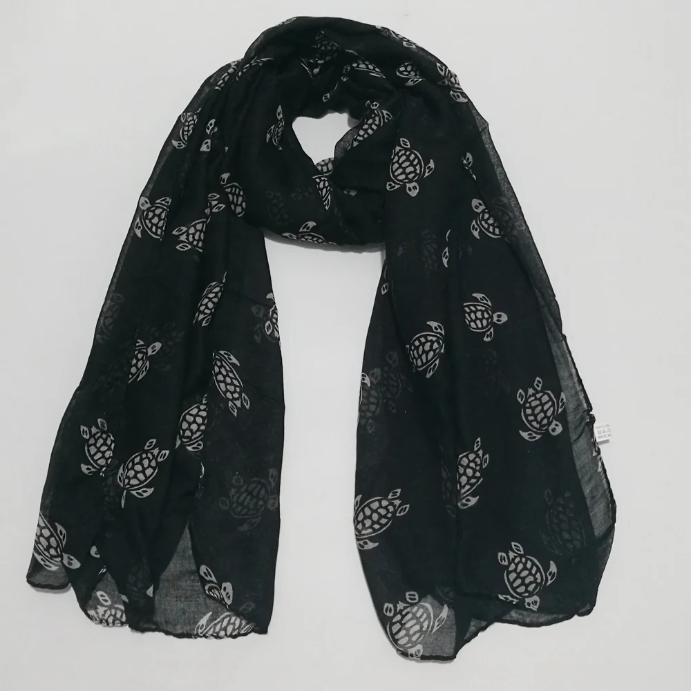 Шарф с животными Новая мода весна женский вискозный шарф морская черепаха