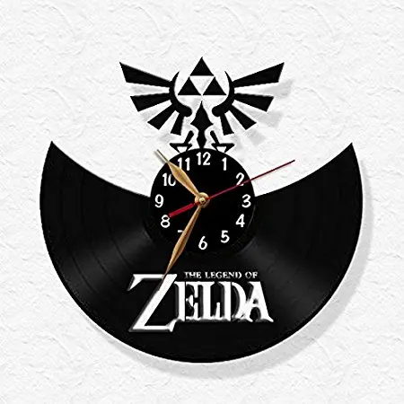 Черный Zelda виниловые часы для записей домашний дизайн художественный Декор ручной работы Винтаж - Цвет: Черный