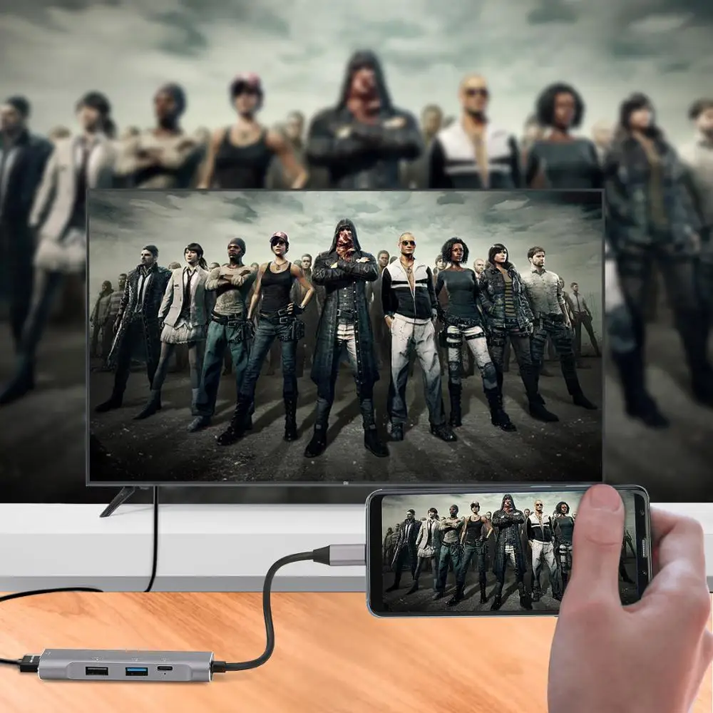 USB концентратор Thunderbolt 3/Type C HDMI адаптер для Macbook/pro 2018 Macbook Air/2018 новый Ipad pro HP DELL Thinkpad
