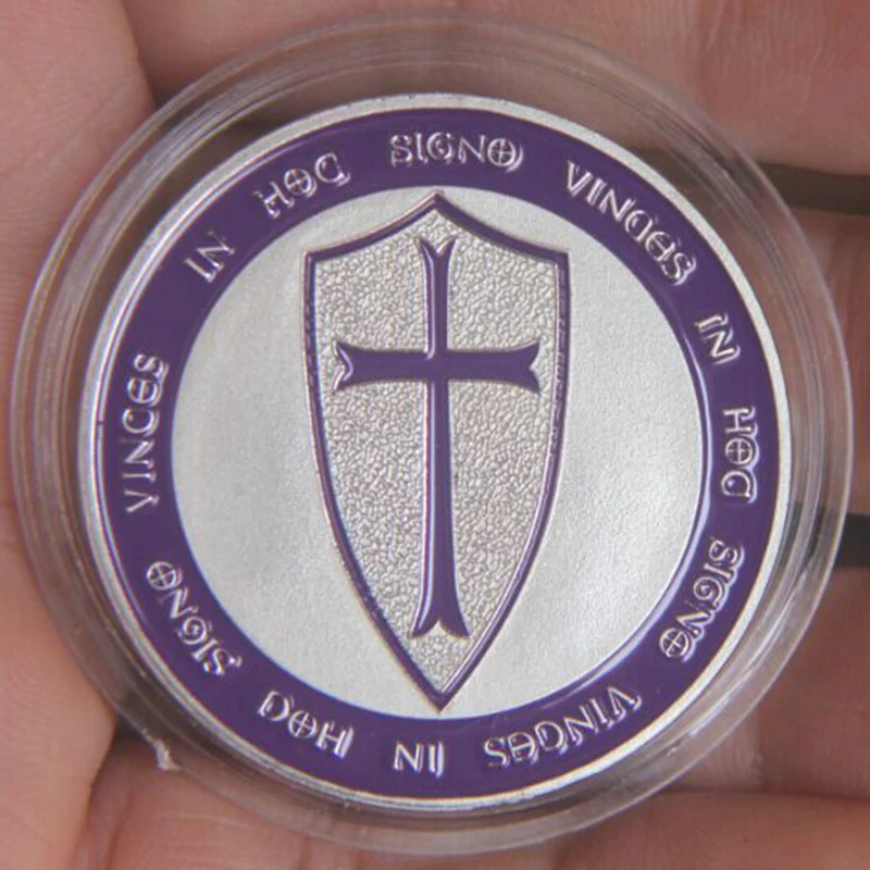 Вторая мировая война кавалерия сталь фиолетовый Серебряный Рыцарь монета рыцарь