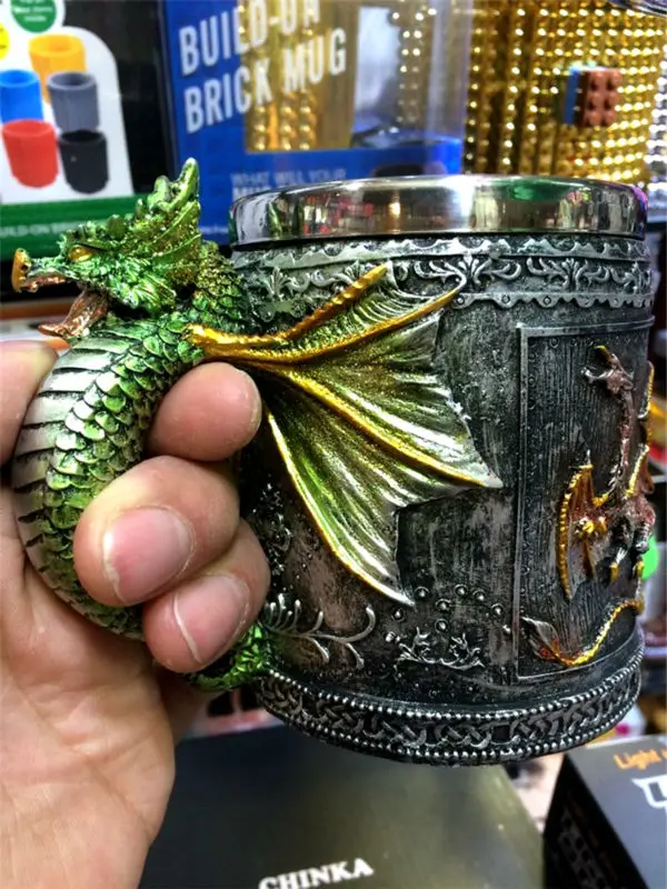 Кружки из нержавеющей стали с двойными стенками 3D кружки черепом кружка рисунком