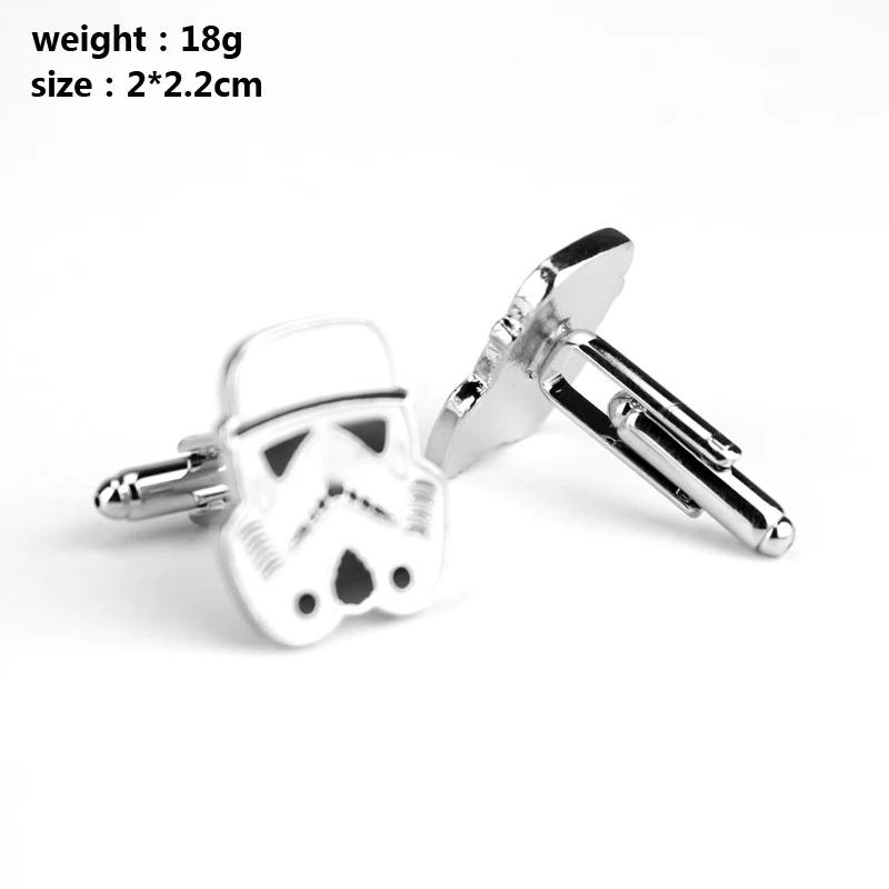 Новые серебряные запонки Звездные войны робот BB8 R2D2 боец рыцарь зарядное устройство галстук запонки мужские и wo подарки