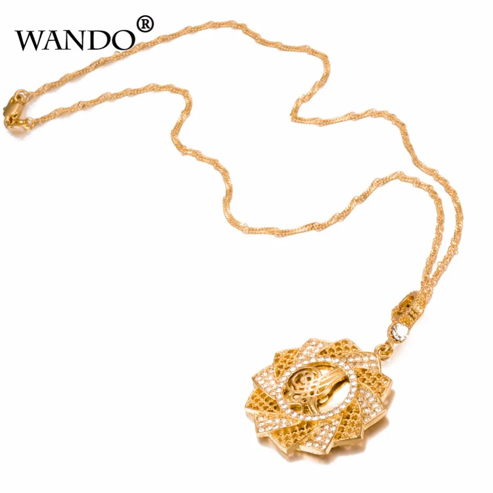 WANDO Новый Эфиопский ожерелье с подсолнухом и кулоны золото Цвет Jewelry в