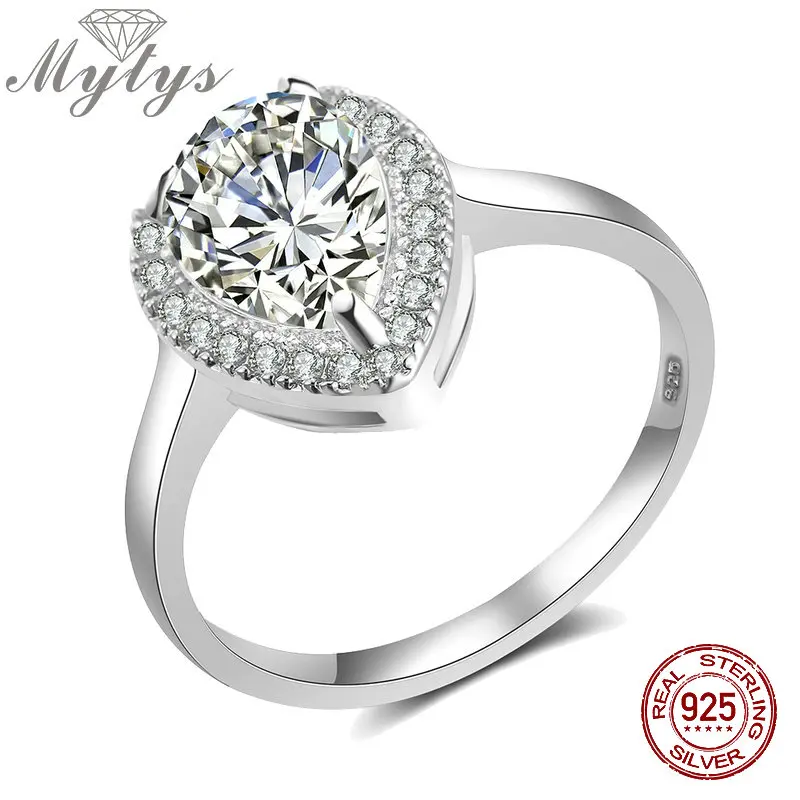 

Mytys серебро 925 пробы сверкающие AAA овальные кубические бриллианты ювелирные изделия Свадебные аксессуары подарок для невесты R2110