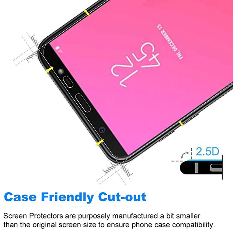 2 шт. закаленное Стекло для samsung A50 J3 J7 J8 J6 J4 2018 защитный прозрачный Экран протектор