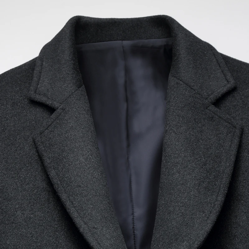 Batmo 2017 новое поступление Высокое качество шерсти отложной воротник Серый